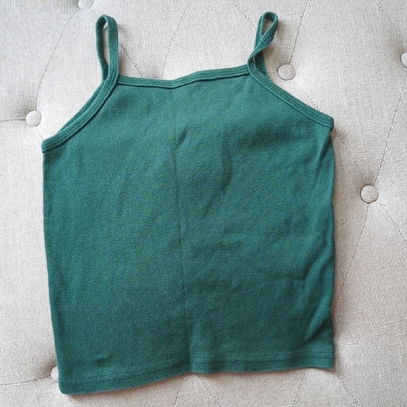 Green Tank Top with Embroidered Logo - Picture 4 of 4